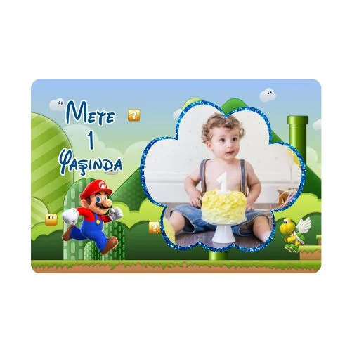 Super Mario Temalı Doğum Günü Magneti